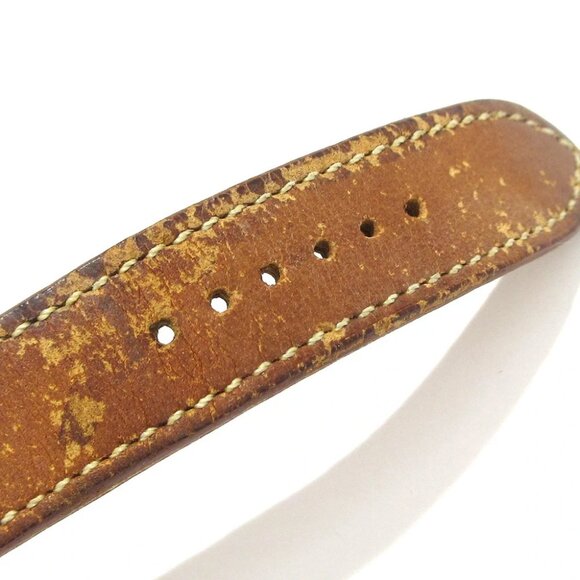 Auth HERMES Cape Cod Double Tour CC1.710 1****** Silver Brown Wrist Watch - Picture 8 of 12